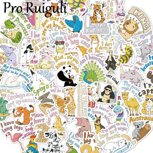 

50шт забавных животные письмо scrapbooking наклейка пакетов водонепроницаемой скейтборд багаж гитара граффити kid игрушка табличка пастер по