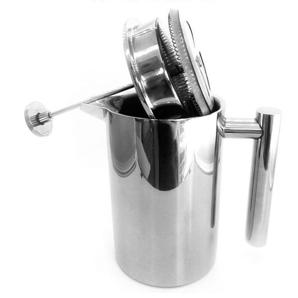 

coffee roasters stainless steel pressure pot with filter double insulation large capacity manual cafe maker