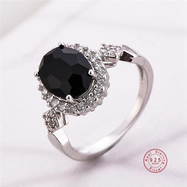 

2020 new fashion egg shape shape crystal vintage silvery ring for men women wedding engagement zircon rings jewelry, Slivery;golden