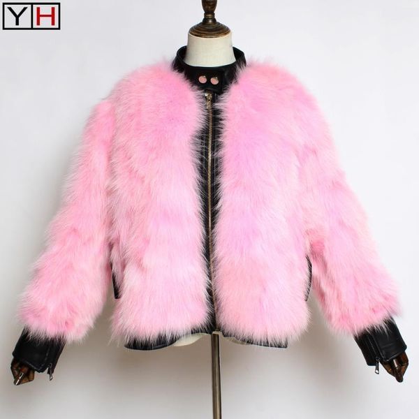 

winter women real fur jacket coat fashion natural genuine fur jacket lady warm good quality authentic coats1, Black