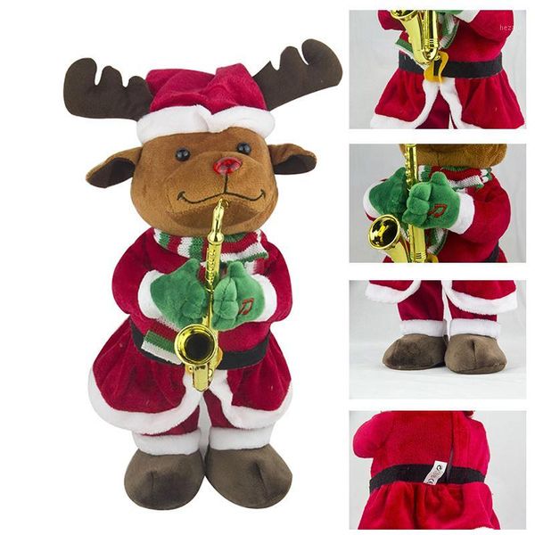 

eelectric santa claus christmas hat music stuffed doll plush toy wxv sale1