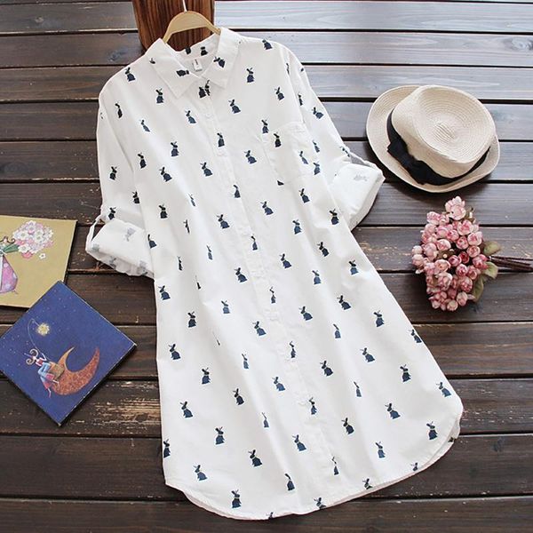 

casual dresses womens loose white ladies print turn-down collar long sleeve button vintage for women shirt dress vestidos, Black;gray