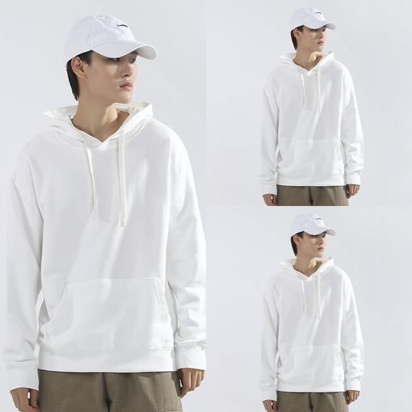 

2020 new autumnshoulder sleeve hooded pulloversweater pullover sweater for men loose casual solid color pullover for men q31rm, Black