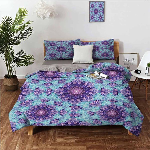 

geometric mosaic fractal sign of universe graphic artcartoon skin friendly three piece set