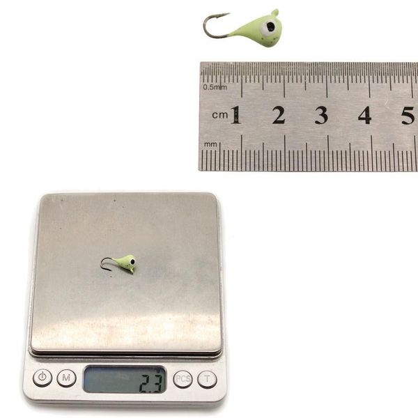 

gobygo 5pcs/lot 20mm 2.3g winter mini winter ice fishing jigging lure metal lead head hook bait fishing artific qylwum