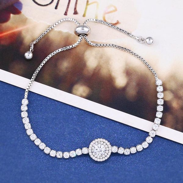 

ocesrio trendy oval zirconia crystal friend adjustable sister bracelet for women rose gold color wedding party jewelry brt-k40, Golden;silver