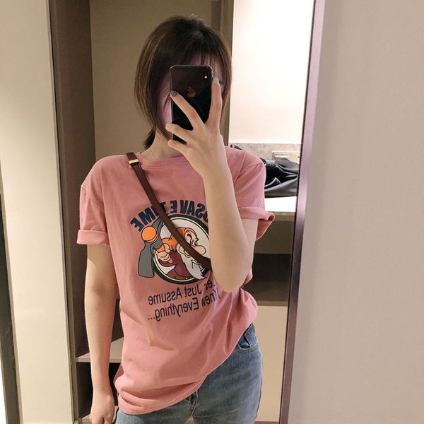 

41yis 2020 2020 summer new short sleeve pullover women's zichuan zichuan 1089 loose casual printed op short student 1089 rbfuy, White