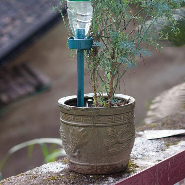 

watering equipments diy self-watering seepage moving plant waterer bottles lazy flower automatic water drip irrigation device controller gar