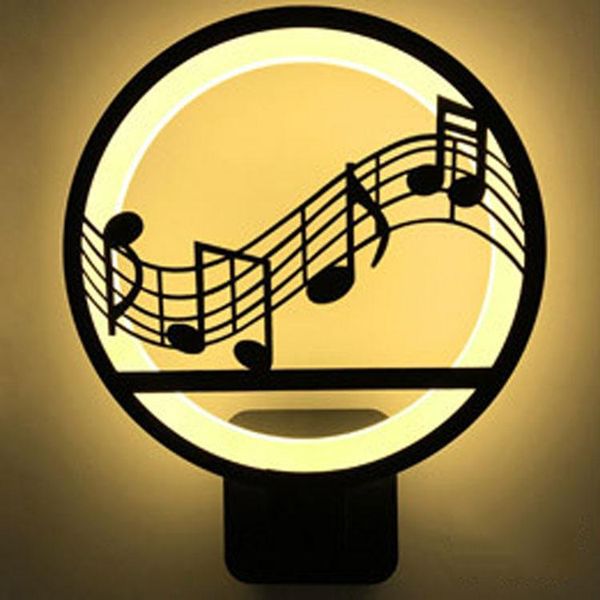 

black finished acrylic modern led wall light for home living room bedside room bedroom lustres new creative led sconce wall lamp
