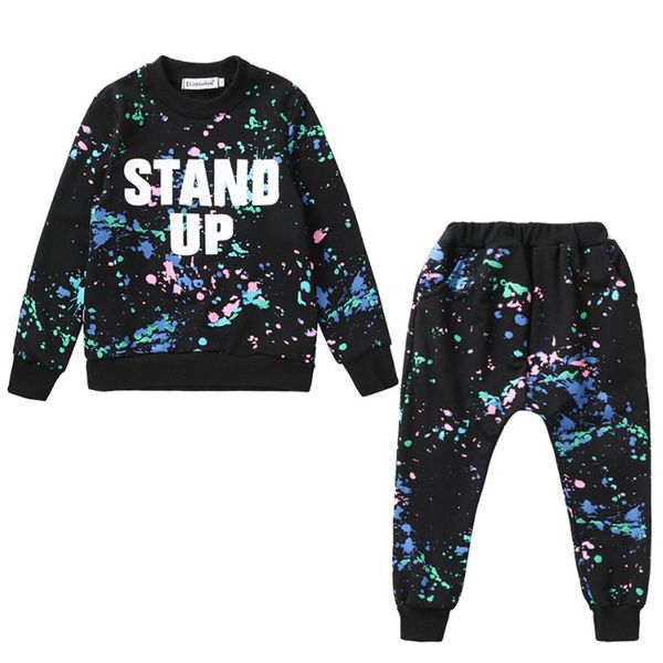 

2 colors toddler baby boys clothes t shirt+pants kids sportswear clothes children clothing autumn kids designer clothes sets, White