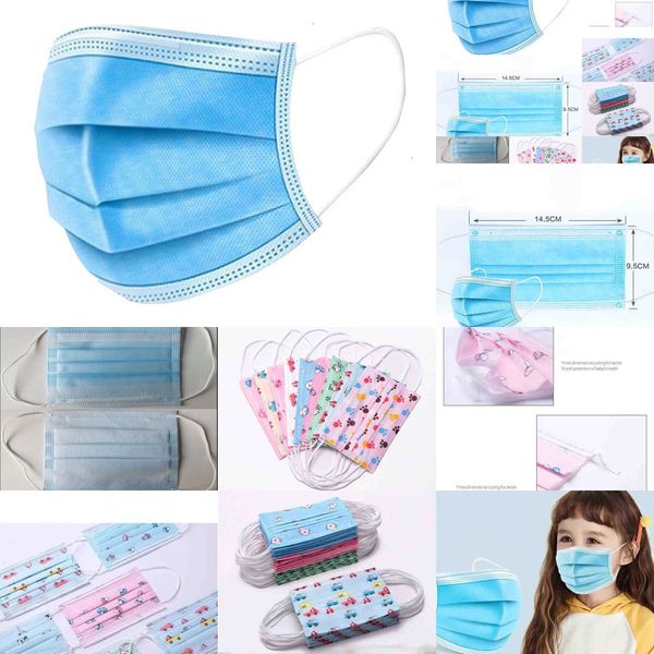 

factory0phjmascherine disposable cloth face dast mask children's fog mask cartoon child kids 3 layer ply m fjt3 3y3p17ea