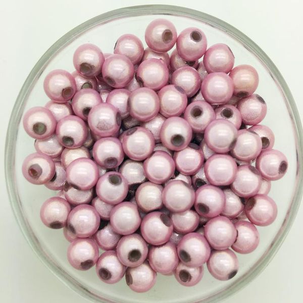 

new 4mm 6mm 8mm 3d acrylic round pearl spacer loose dream beads jewelry making jllmzd, Black