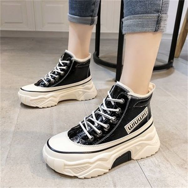 

womens 2021 new growing height boots mujer trainers chunky shoes women's chaussures baskets nogz, Black