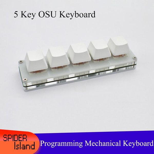 

mechanical keyboard with software osu keyboard for windows 5 key gaming programming macro keypad for shortcut ps/ draw