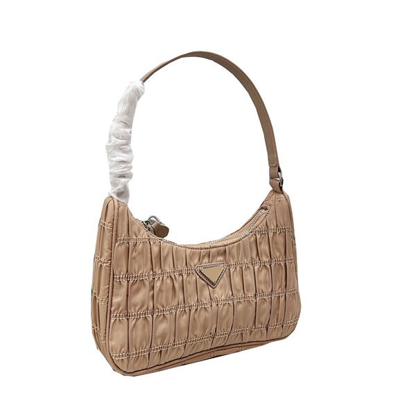 

re-edition 2005 womens designer nylon bags hobo embossed pattern handle totes armpit purse underarm fashion trend handbags 23*14cm