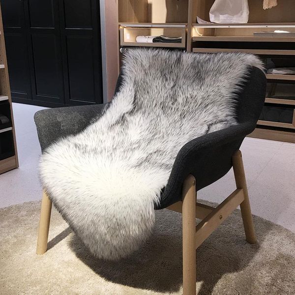 

rownfur shaggy carpet for living room home bath chair cover modern fluffy mats kids room mats silky washable faux fur area rug
