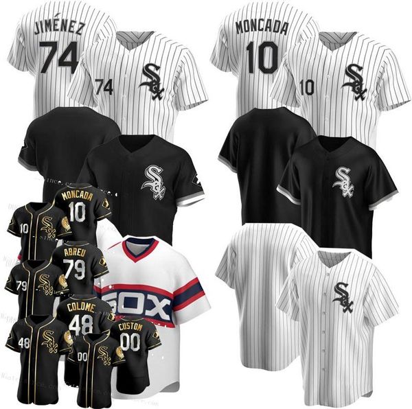 

black gold edition new8 bo jackson jersey yoan moncada chicago custom baseball white/rsox jerseys frank thomas eloy jimenez carlton anderson, Blue;black