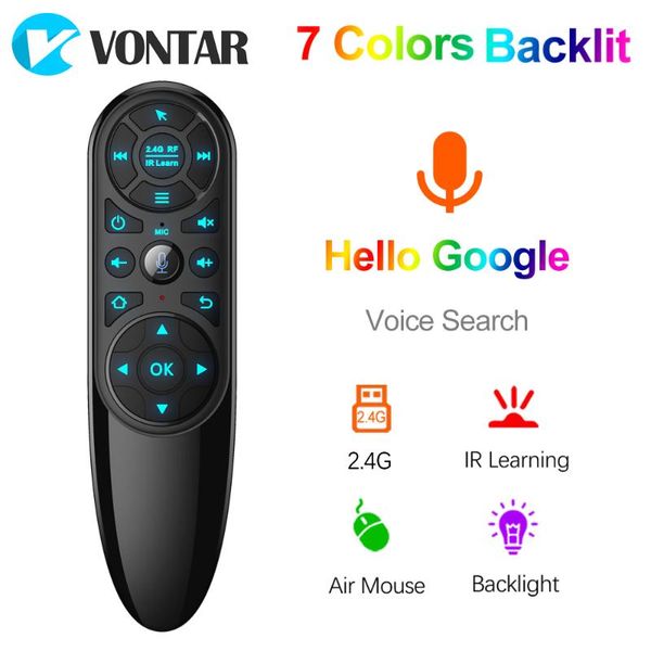 Q6 Pro Voice Remote Control 2.4G Wireless Air Mouse con giroscopio Apprendimento IR retroilluminato per Android TV Box h96 x96 max plus X1 X3