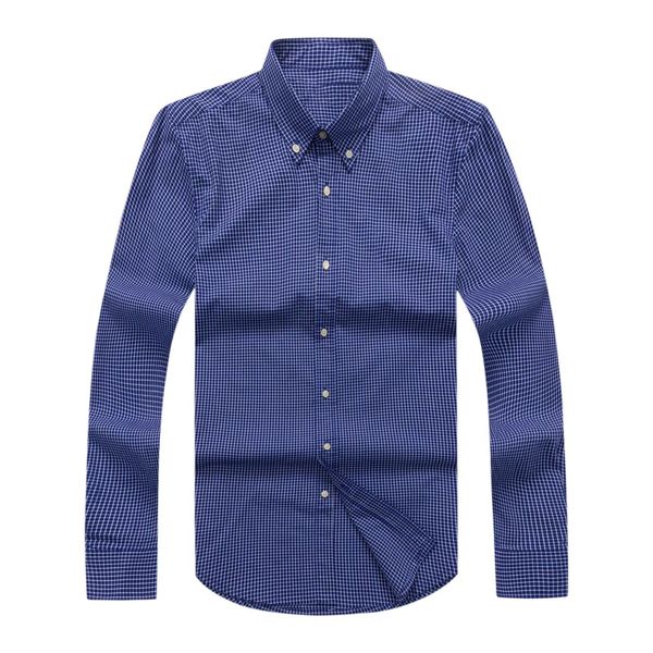 2022 autunno inverno nuovi uomini a maniche lunghe camicie a quadri 100% cotone camicie uomo tessuto Oxford camicia moda casual 4 colori