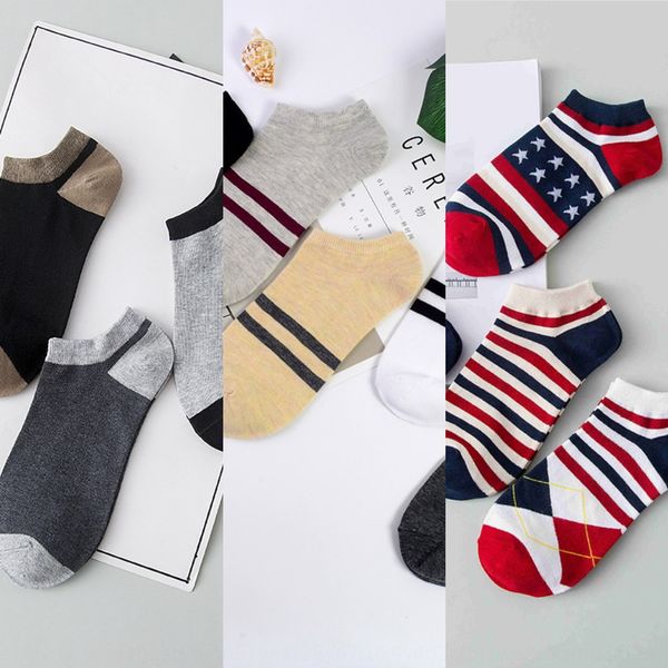 

wd1025 double pack boat invisible 168 needle spring and summer men's and women's thin boat invisible socks breathable cotton socks, Black