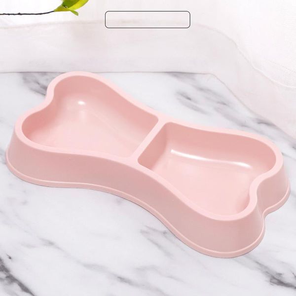 

candy color plastic pet double bowls creative easy to clean bowl pet food water feeder dog cat bowl pet feeding supplies