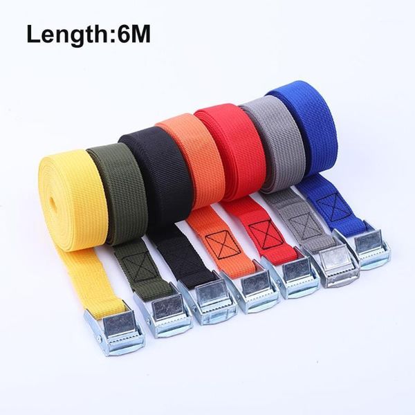 

6m 250 lbs buckle tie-down belt cargo straps for car motorcycle bike with metal buckle tow rope strong ratchet belt1