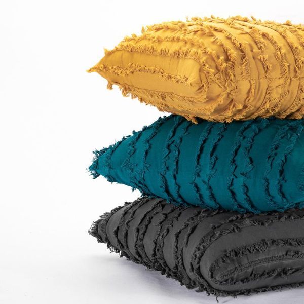 

luxury cushion cover decoration tassel pillowcase square cotton linen pillow case nordic sofa throw pillows cover home decor1