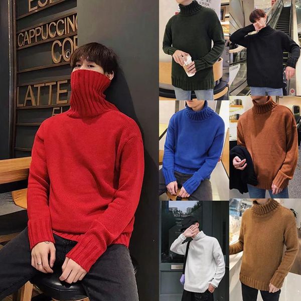 

male sweater men winter pullover turtle neck men's jumpers white mens knitwear pull homme turtleneck men sweater christmas cotto, White;black