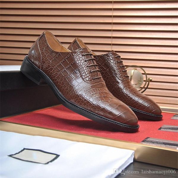 

a1 a1 luxurys mens designer formal shoe genuine leather oxford shoes for men italian 2020 dress shoes wedding shoes laces leather brogue, Black