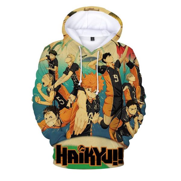 

2020 японский аниме haikyuu толстовки мужчины смешной karasuno high graphic streetwear зима теплая мода пиджаков мужчина, Black