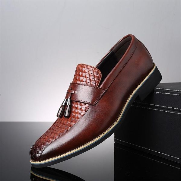 

autumn mens loafers men casual patent leather shoes men's dress shoes wedding party mens footwear fashion oxfords big size 38-48, Black