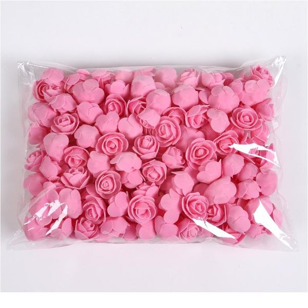 

50/100/200 pieces teddy bear of roses 3cm foam wedding decorative flowers christmas decor for home diy gifts artificial wmtctf