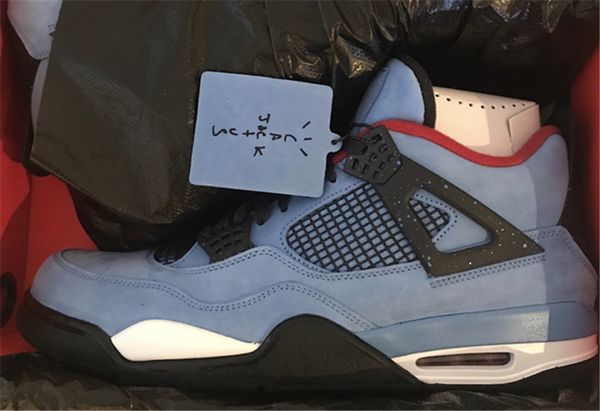 

2020 new authentic 4 x travis scott cactus jack 4s iv houston oliers university blue varsity red men outdoor shoes 308497-406 with box