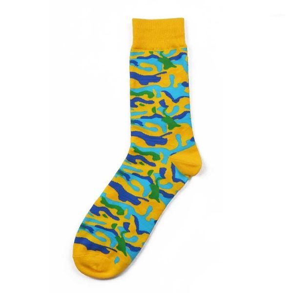 

creative calcetines fashion camouflage men socks warm harajuku art personality hip hop matching leopard grain happy funny socks1, Black