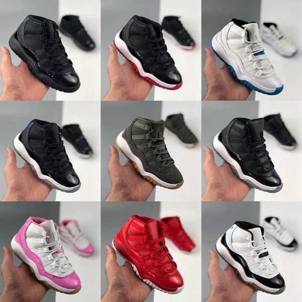 

bred 11s 11 boys girls children youth lady basketball shoes sports sneaker pink blue trainers outdoor kids jumpman des chaussures