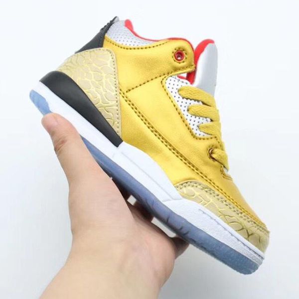 

basketball iii 2020 3 new mocha kids classic shoes 3s grateful true blue children athletic sneakers boys girls infant sports trainers, Black