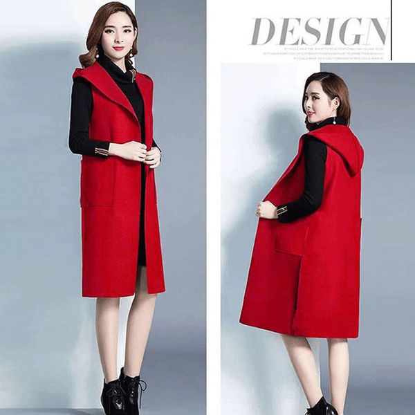 

2021 new spring hood female sweater vest with sleeveless y205 waistcoat zxmq, Black;white