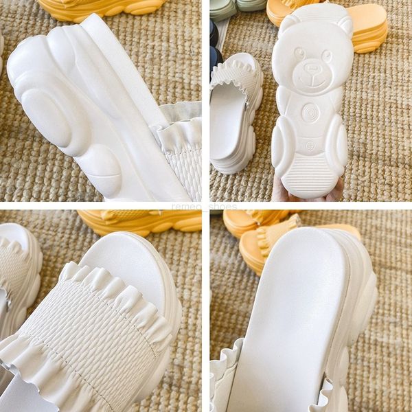 

womens slipper font shoes slide fashion sandals flat 8cm 003, Black