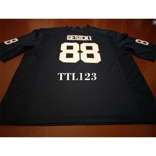 

3421 #88 white navy mike gesicki penn state nittany lion alumni college jersey or custom any name or number jersey, Black