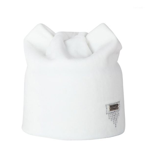 

beanies woman autumn winter flannel skullies cat ear hats plus velvet thick double layer soft warm beanie caps casual cute fluff hat1