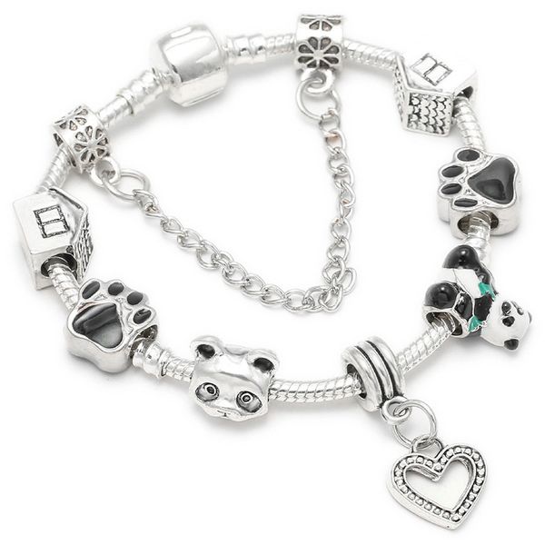 

bamboo panda diy accessories bead bracelet woman pandora charm simple girl with birthday gift, Golden;silver