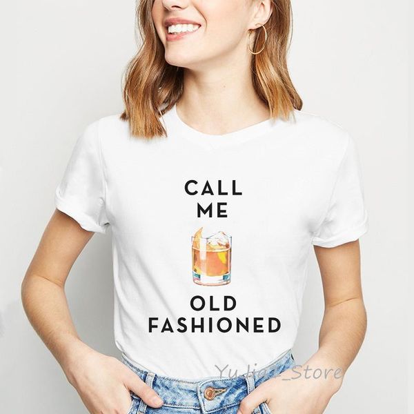 

call me old fashioned print funny graphic t shirts women cute white female t-shirt vintage tshirt womens clothing tumblr