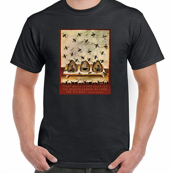 

14th century bees &amp beehives with marcus aurelius quote t-shirt size-s to 5xl sport hooded sweatshirt hoodie