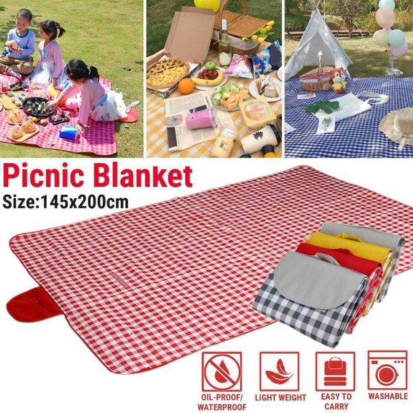 

outdoor pads 145x200cm waterproof foldable camping mat widen picnic plaid beach blanket baby travel multiplayer backpacking1