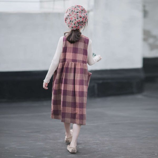 

and korean children's winter clothing 2020 autumn girls' new plaid strap drs urcbnxk8, Red;yellow