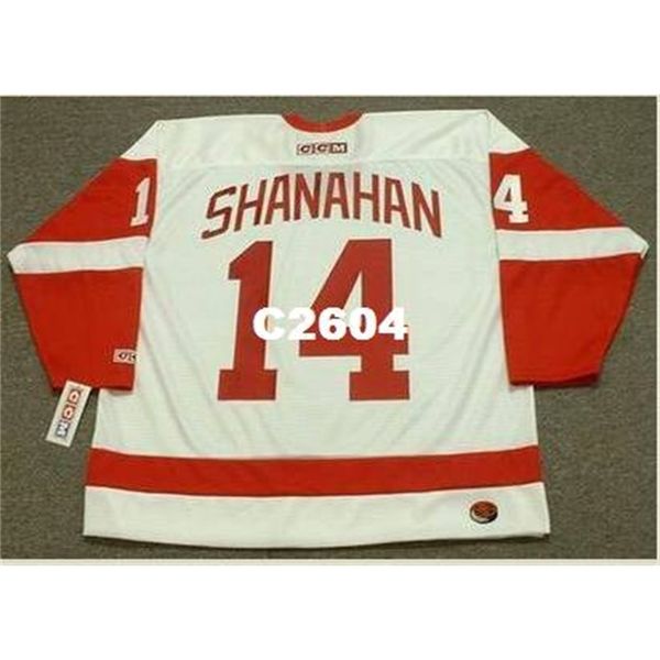 

mens #14 brendan shanahan detroit red wings 2002 ccm retro home hockey jersey or custom any name or number retro jersey, Black