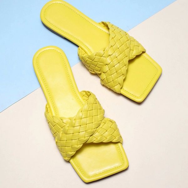 

summer women slippers weave platform square low heel peep toe outdoor slides casual beach female ladies shoes zapatos de mujer #xf0a, Black