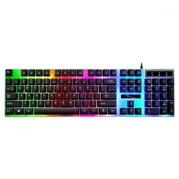 

zhuiguangbao g21 illuminant keyboard cable usb game machinery handfeel colorful backlight lapkeyboard1