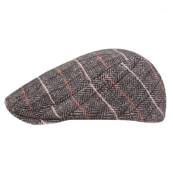 

autumn winter men cap hats berets british western style cap gatsby classic vintage striped beret1, Blue;gray