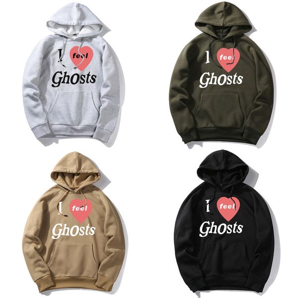 

see ghosts oversize men hoodies letter printed retro loose harajuku hooded sweatshirts brand mens hip hop fleece hoody y1224, Black